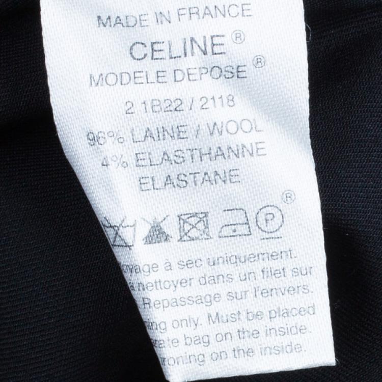 Pre Owned Celine Black Tapered Casual Trousers M