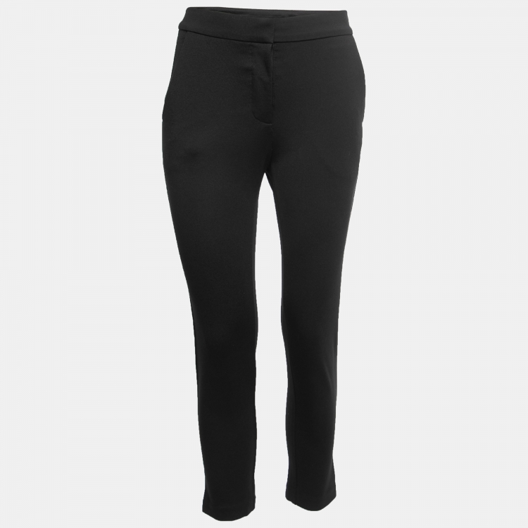 Pre Owned Celine Black Stretch Knit Tailored Trousers S