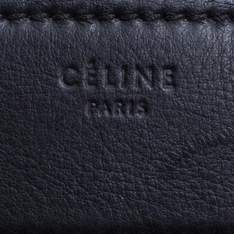 Pre Owned Celine Black Leather Medium Phantom Luggage Tote