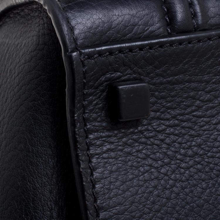 Pre Owned Celine Black Leather Medium Phantom Luggage Tote