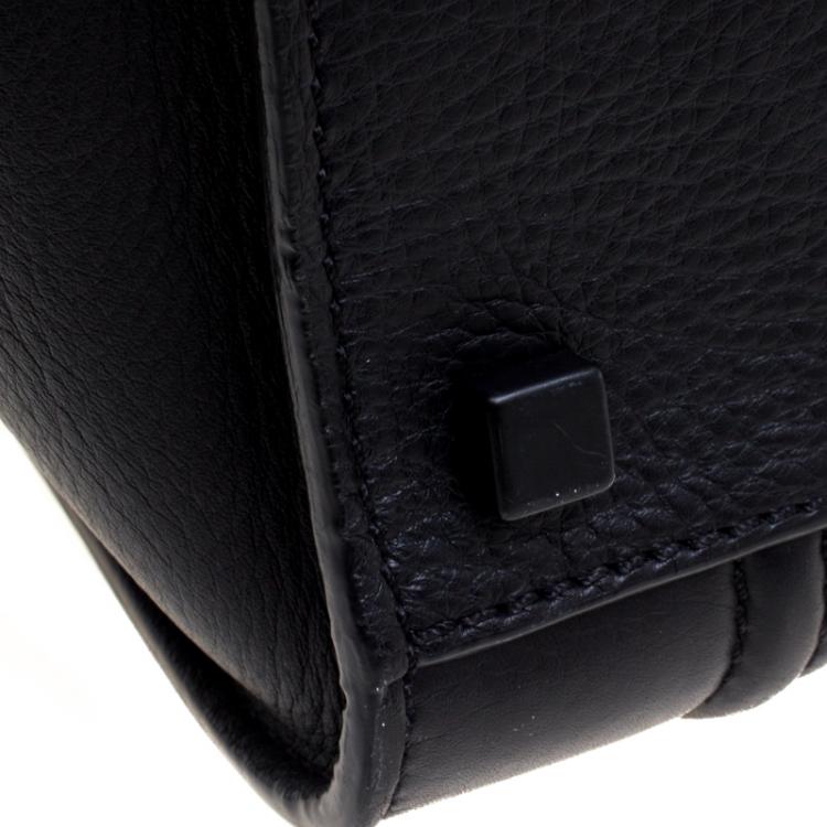 Pre Owned Celine Black Leather Medium Phantom Luggage Tote