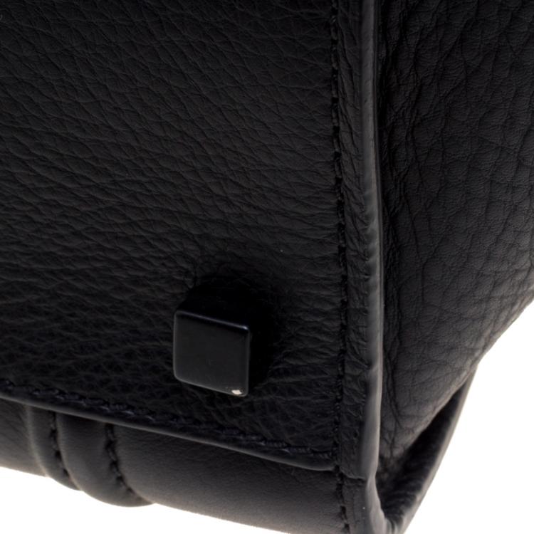 Pre Owned Celine Black Leather Medium Phantom Luggage Tote