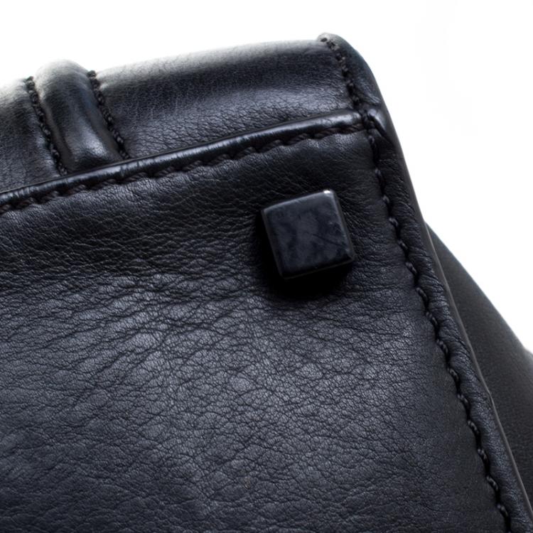 Pre Owned Celine Black Leather Medium Phantom Luggage Tote