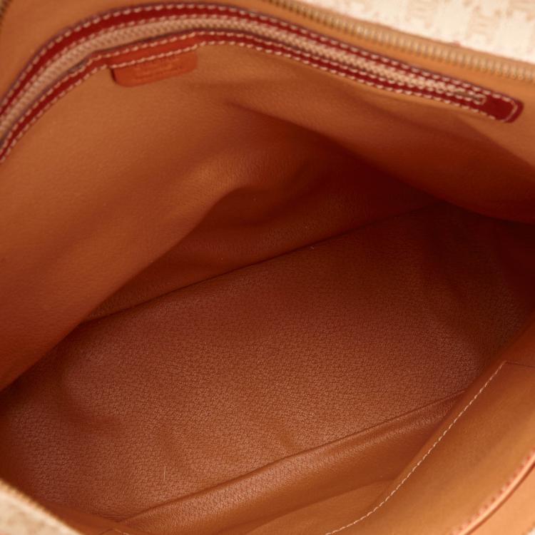 Pre Owned Celine Beige Macadam Coated Canvas/Leather Tote