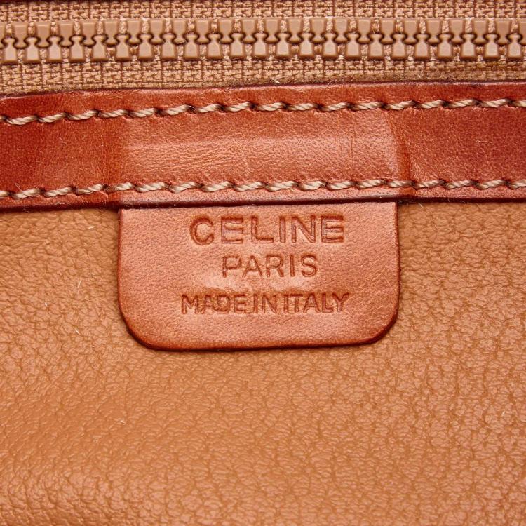 Pre Owned Celine Beige Macadam Coated Canvas/Leather Tote