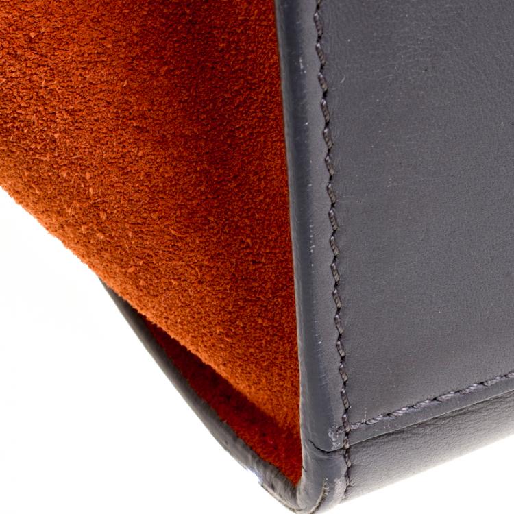 Pre Owned Celine Tri Color Leather and Suede Medium Trapeze Tote