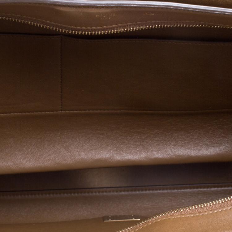 Pre Owned Celine Tri Color Leather and Suede Large Trapeze Tote