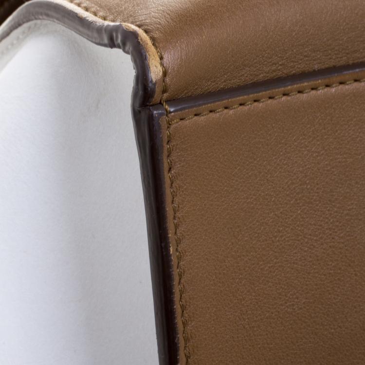 Pre Owned Celine Tri Color Leather and Suede Large Trapeze Tote