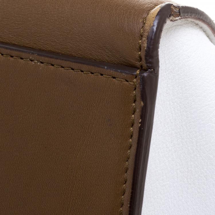 Pre Owned Celine Tri Color Leather and Suede Large Trapeze Tote