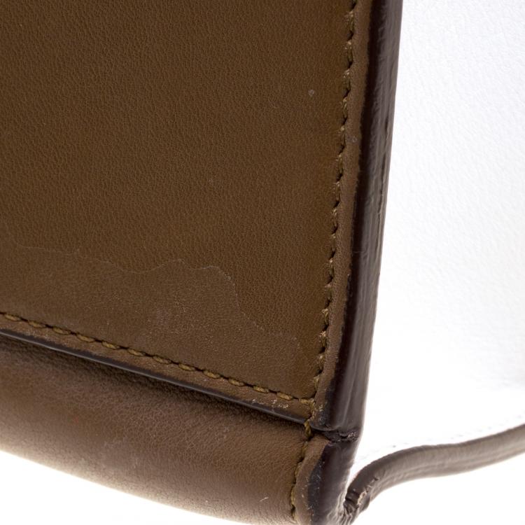 Pre Owned Celine Tri Color Leather and Suede Large Trapeze Tote