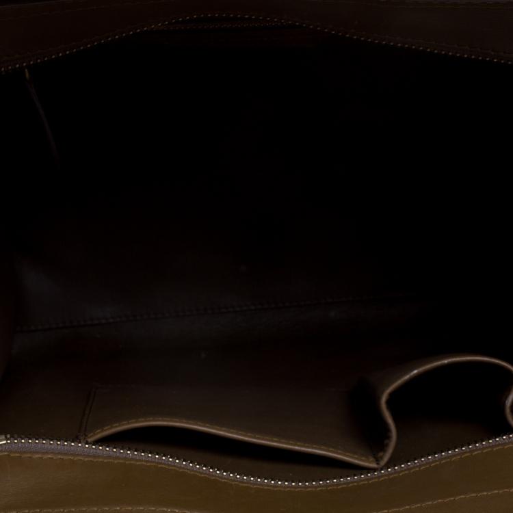 Pre Owned Celine Tri Color Leather Mini Luggage Tote