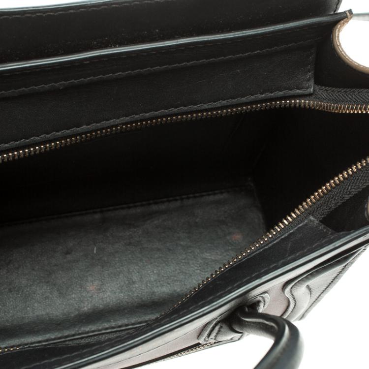 مملوكة مسبقًا Celine Tri Color Leather and Suede Nano Luggage Tote