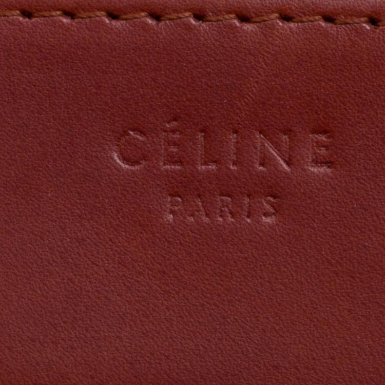 Pre Owned Celine Copper Leather Medium Phantom Luggage Tote