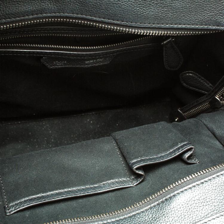 Pre Owned Celine Black Leather Mini Luggage Tote