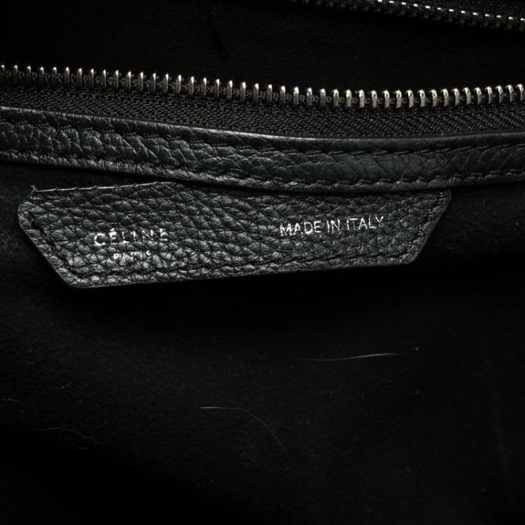 Pre Owned Celine Black Leather Mini Luggage Tote