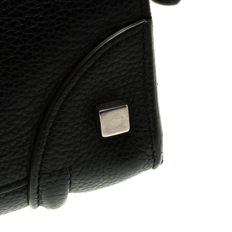 Pre Owned Celine Black Leather Mini Luggage Tote