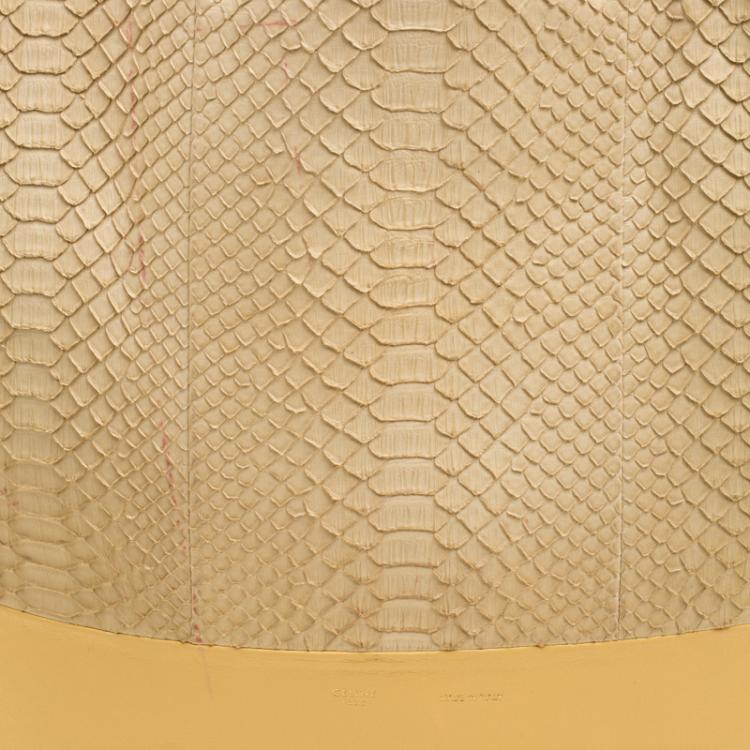 Pre Owned Celine Beige Python and Leather Vertical Cabas Phantom Tote