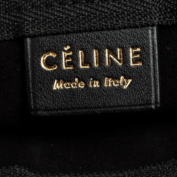 Pre Owned Celine Black Leather Open Triangle Bag
