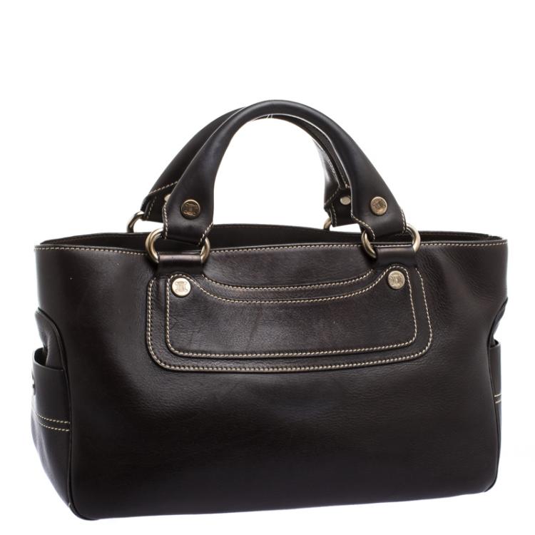 مملوكة مسبقًا Celine Dark Brown Leather Boogie Tote