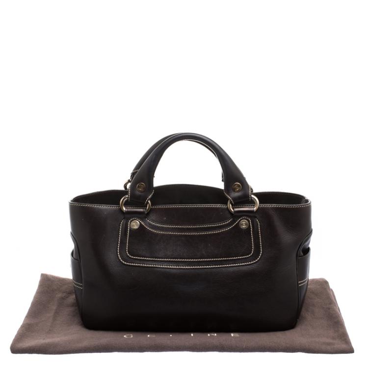 مملوكة مسبقًا Celine Dark Brown Leather Boogie Tote