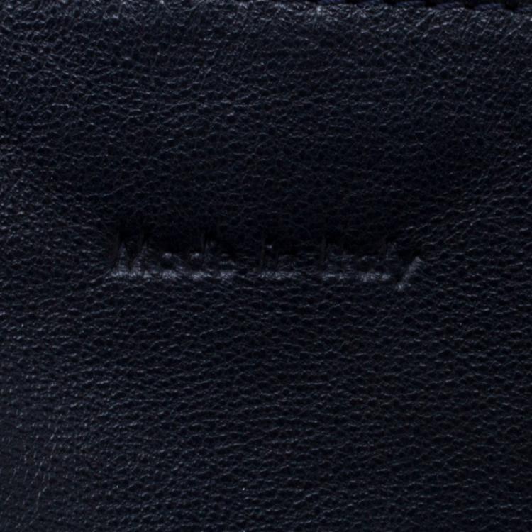 Pre Owned Celine Blue Grain Leather Medium Luggage Tote