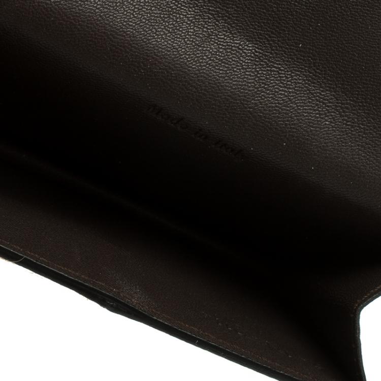 مملوكة مسبقًا Celine Multicolor Leather and Calf Hair Diamond Card Case