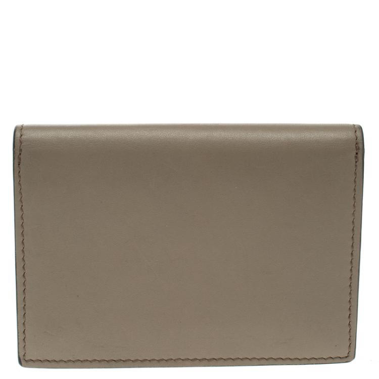 مملوكة مسبقًا Celine Multicolor Leather and Calf Hair Diamond Card Case