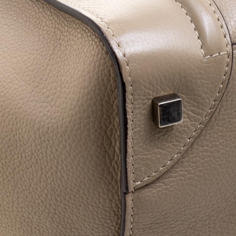 Pre Owned Celine Beige Leather Mini Luggage Tote
