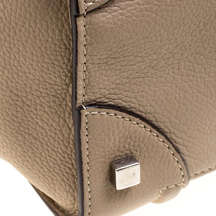 Pre Owned Celine Beige Leather Mini Luggage Tote