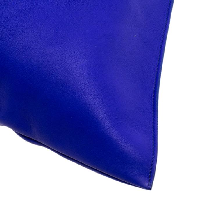 Pre Owned Celine Indigo Leather Open Triangle Bag