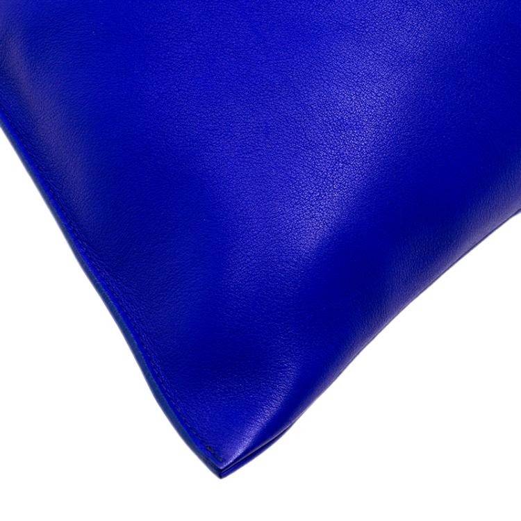 Pre Owned Celine Indigo Leather Open Triangle Bag