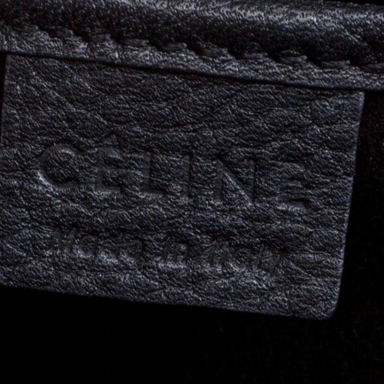 Pre Owned Celine Black Leather Nano Luggage Tote