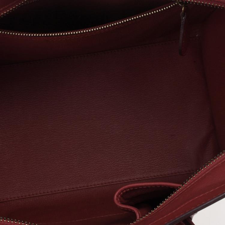 Pre Owned Celine Red Mini Luggage Tote