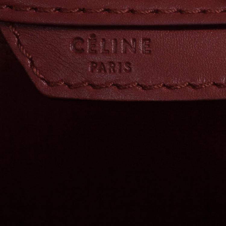 Pre Owned Celine Red Mini Luggage Tote