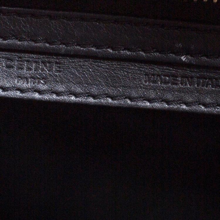 Pre Owned Celine Tri Color Leather Mini Luggage Tote