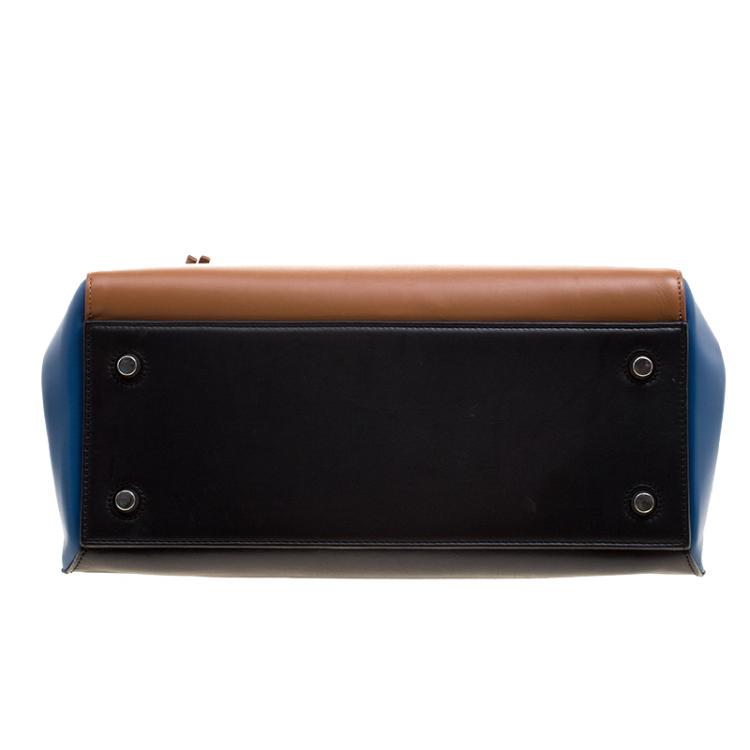 Pre Owned Céline Tri Color Leather Small Edge Bag