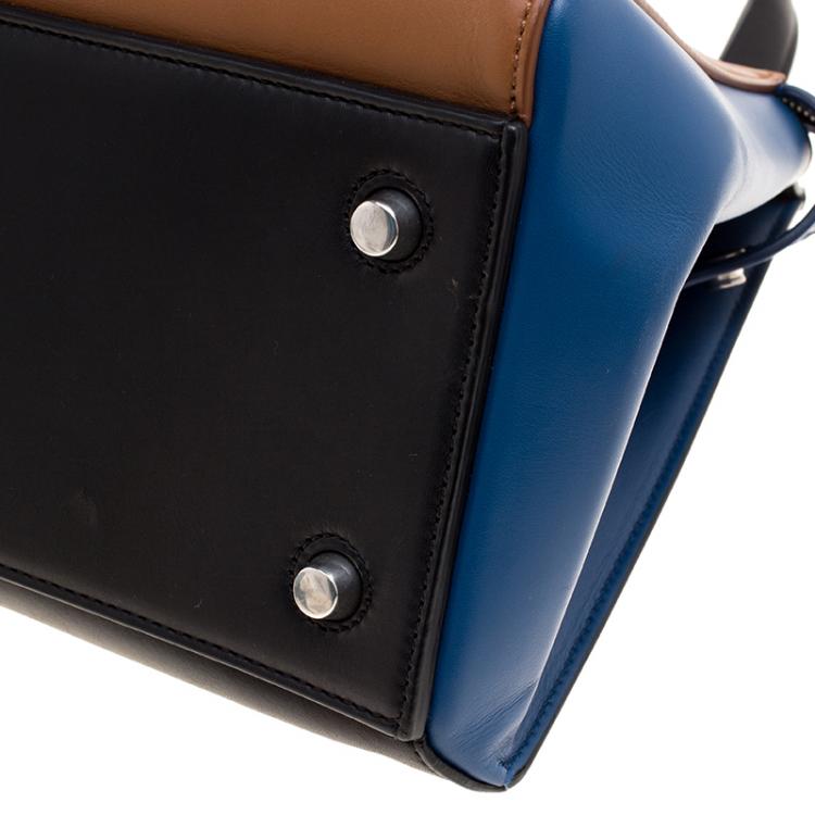 Pre Owned Céline Tri Color Leather Small Edge Bag