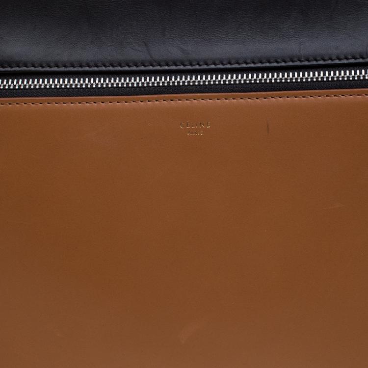 Pre Owned Céline Tri Color Leather Small Edge Bag