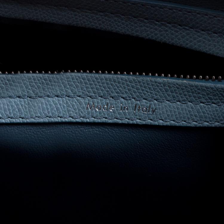 Pre Owned Celine Light Blue Leather Medium Phantom Luggage Tote