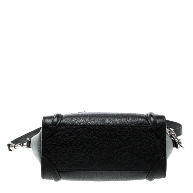 مملوكة مسبقًا Celine Black Leather Nano Luggage Tote