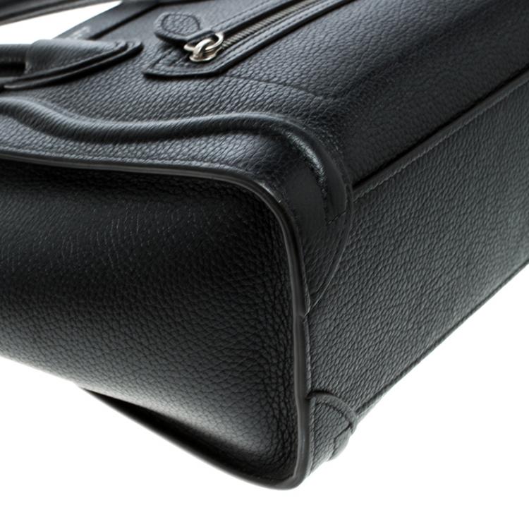 مملوكة مسبقًا Celine Black Leather Nano Luggage Tote