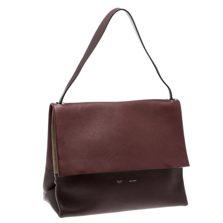 Pre Owned Celine Tricolor Leather and Suede All Soft Tote