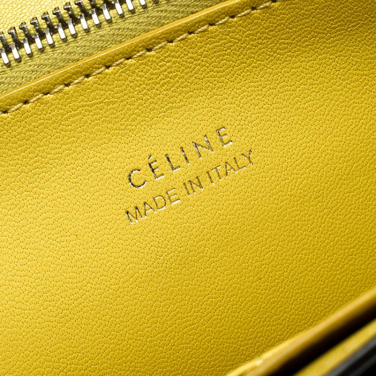 Pre Owned Celine Black Leather Large Multifunction Flap Wallet