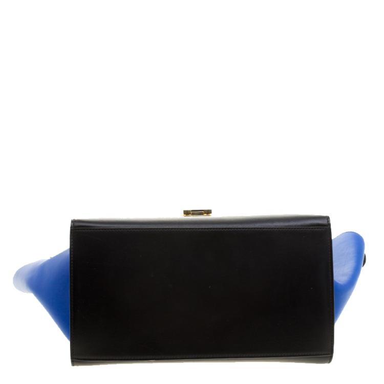 Pre Owned Celine Tricolor Leather Medium Trapeze Tote