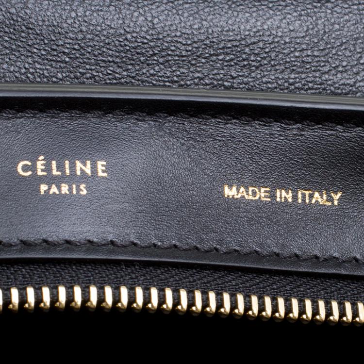 Pre Owned Celine Tricolor Leather Medium Trapeze Tote