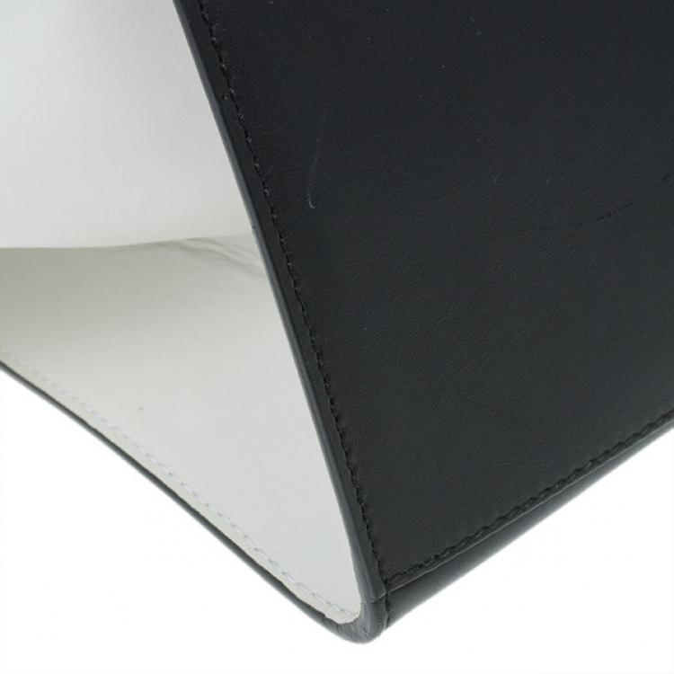 Pre Owned Celine Tricolor Smooth Calfskin and Suede Medium Trapeze Tote