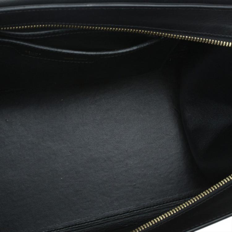 Pre Owned Celine Tricolor Smooth Calfskin and Suede Medium Trapeze Tote