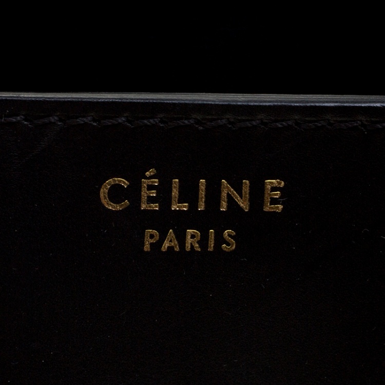 Pre Owned Celine Tri Color Leather and Suede Mini Luggage Tote