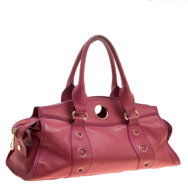 Pre Owned Celine Red Leather Satchel
