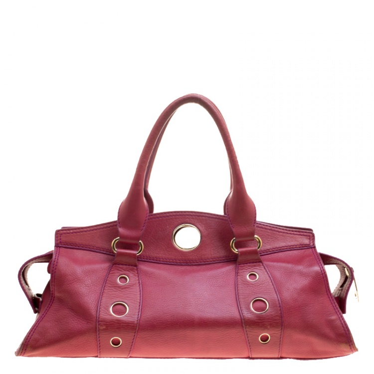 Pre Owned Celine Red Leather Satchel